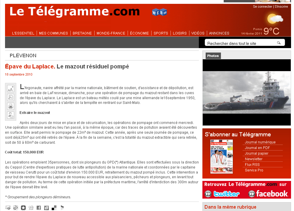 Le Laplace, Article du 18/10/2010 - 395 ko